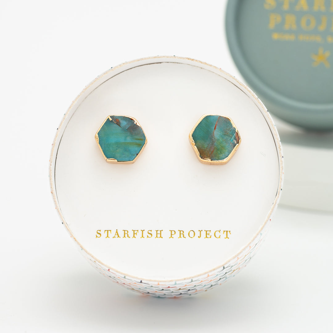 Ocean Sky Studs in Turquoise