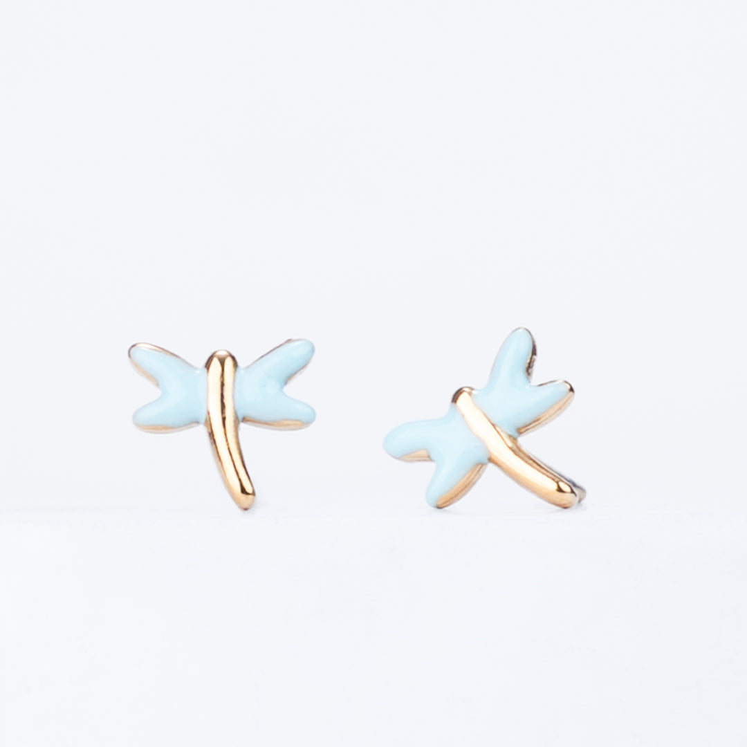 Dragonfly Studs in Mint