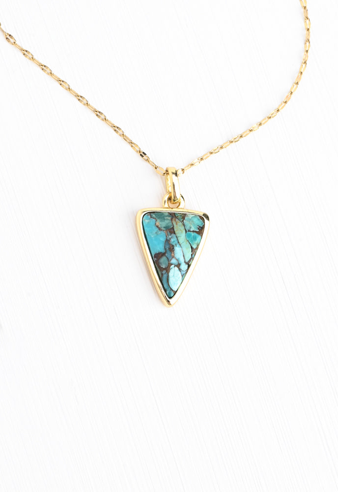 Turquoise hot sale triangle necklace