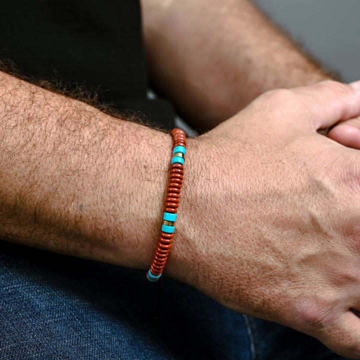 Colourful beaded bracelet for men, men's bracelets, freedom company near me, jewellery website for men