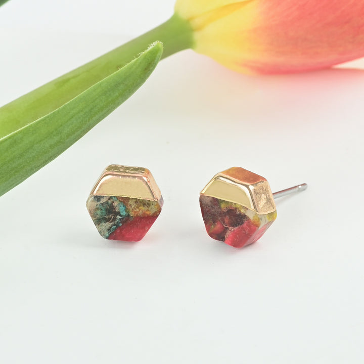 Sedona Stud Earrings in Sunrise Reds