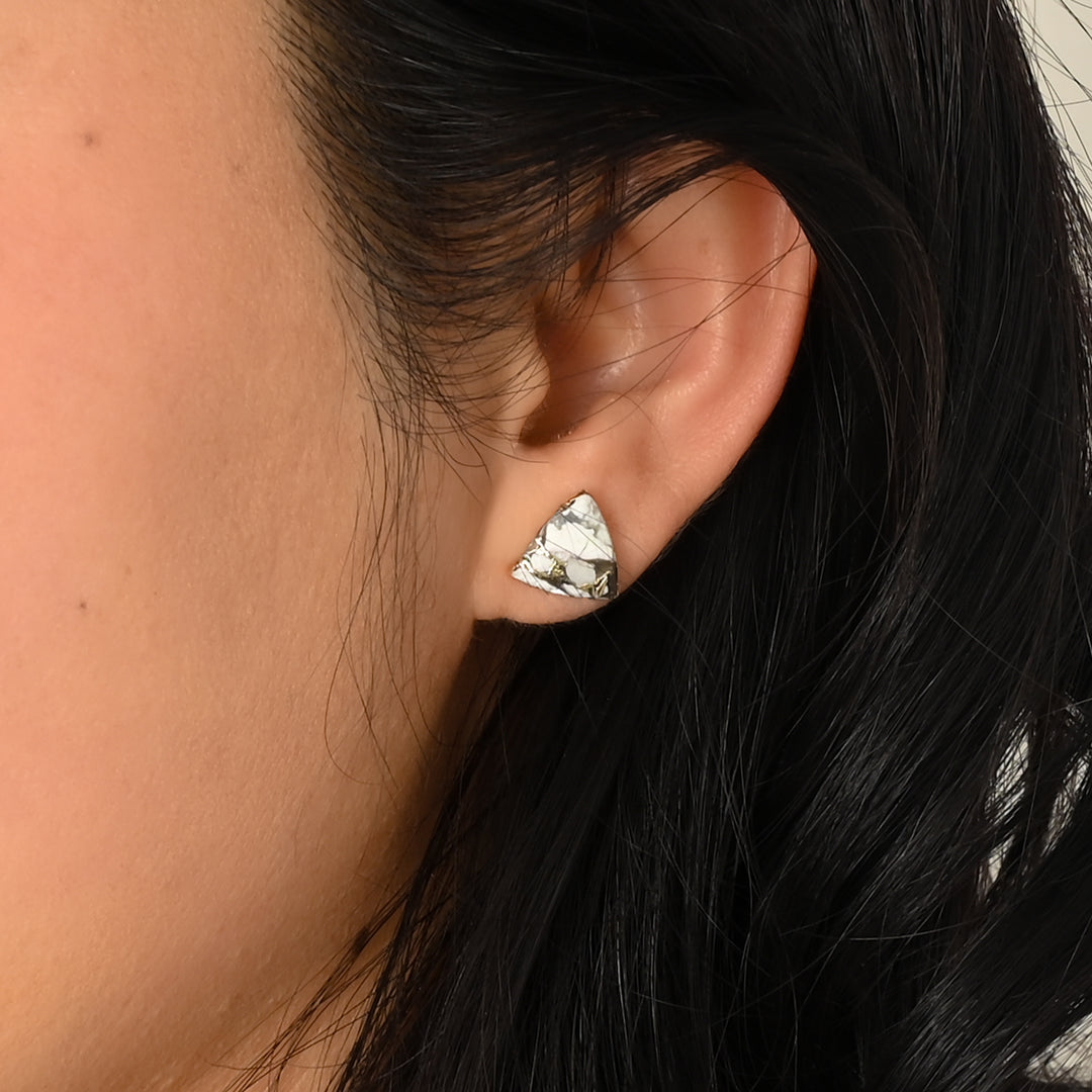 Haven Studs – White Turquoise