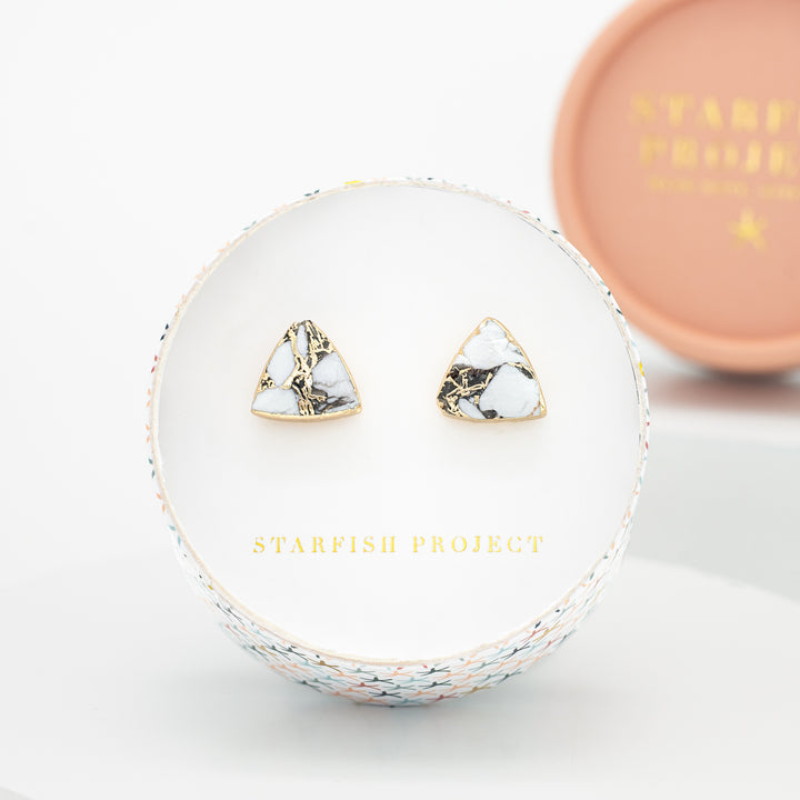 Haven Studs – White Turquoise