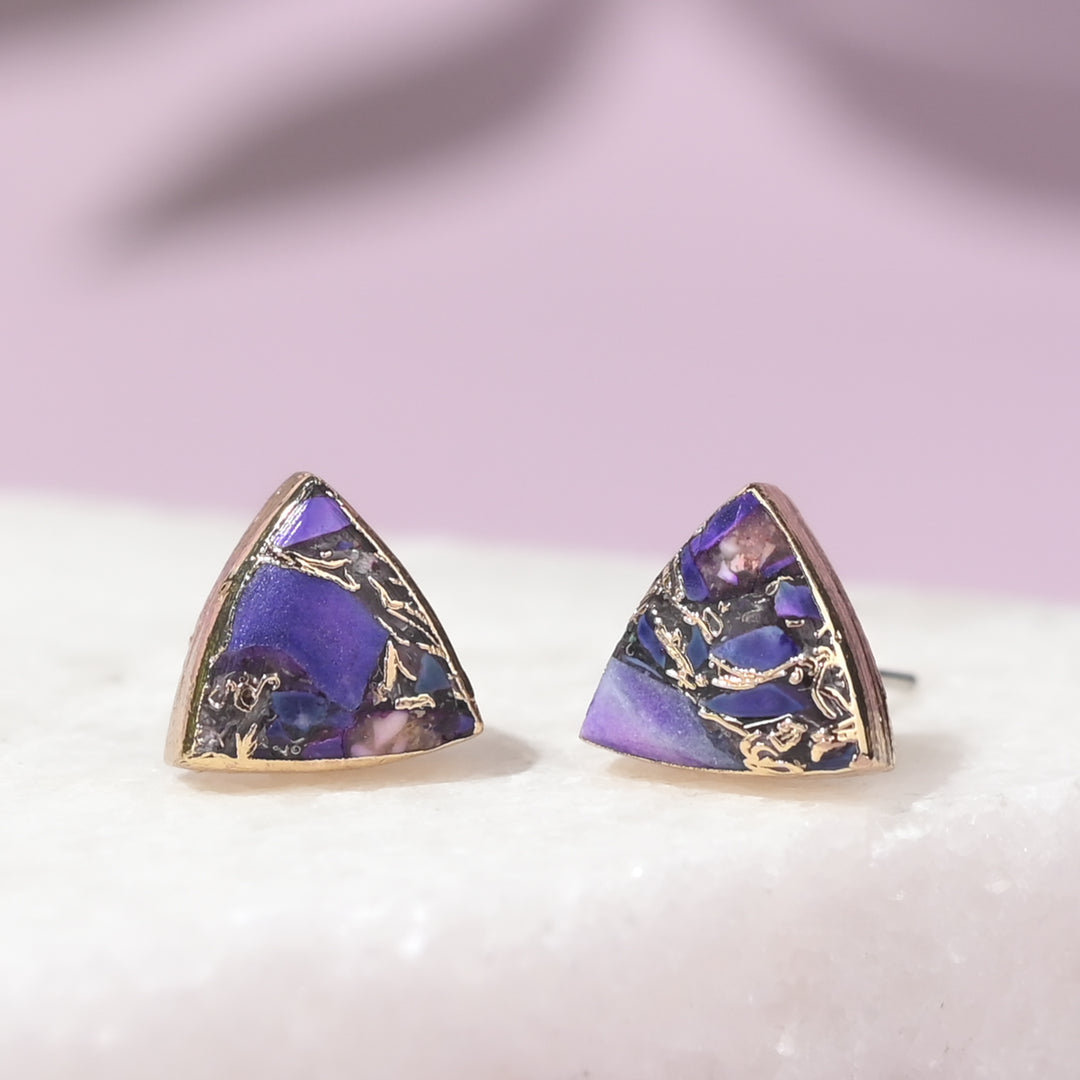 Haven Studs – Royal Purple Emperor Stone