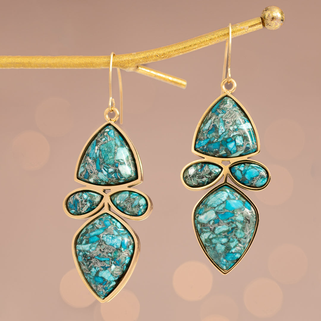 Celestial Cascade Emperor Stone Earrings