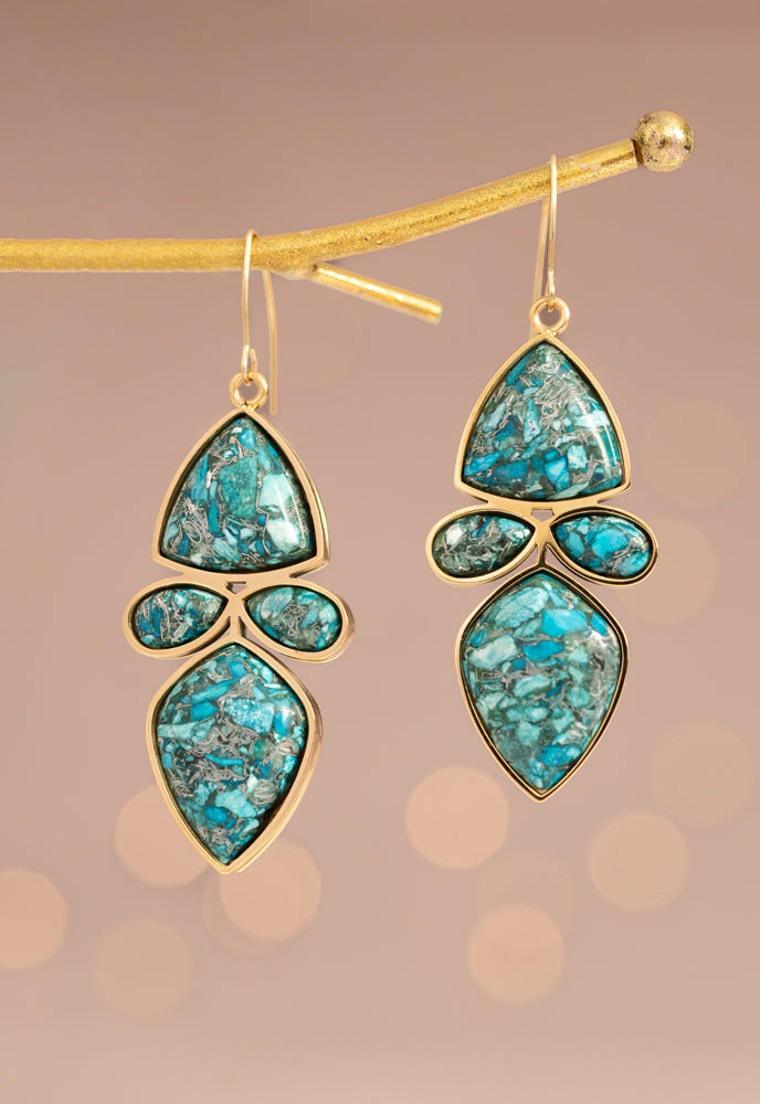 Celestial Cascade Emperor Stone Earrings