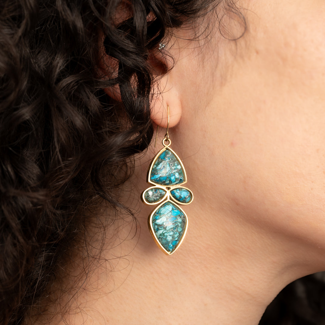 Celestial Cascade Emperor Stone Earrings