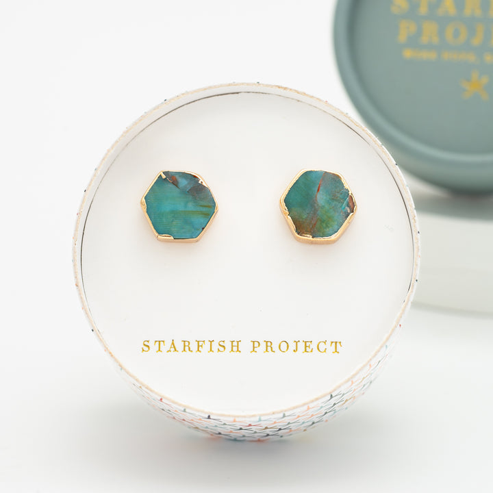 Ocean Sky Studs in Turquoise