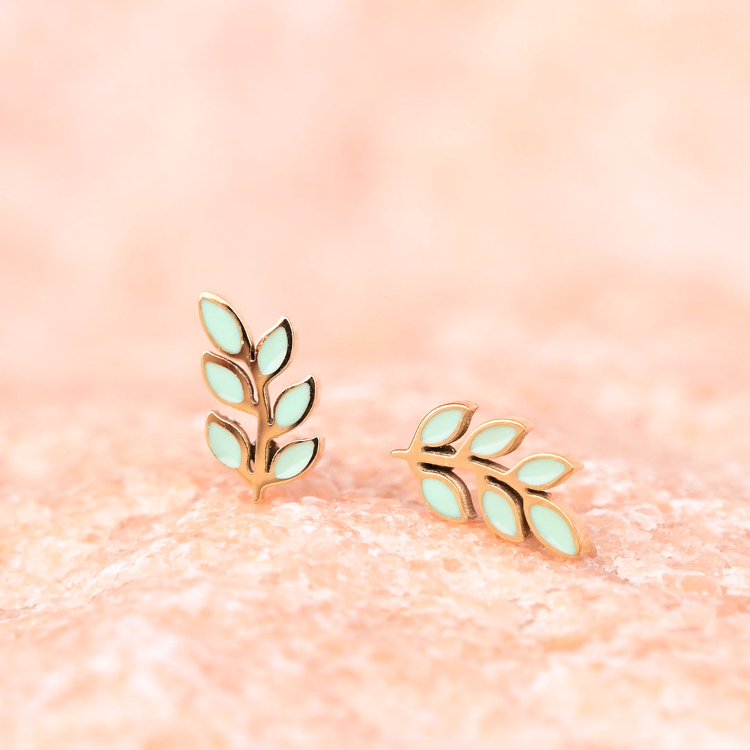 Rowen Stud Earrings in Mint