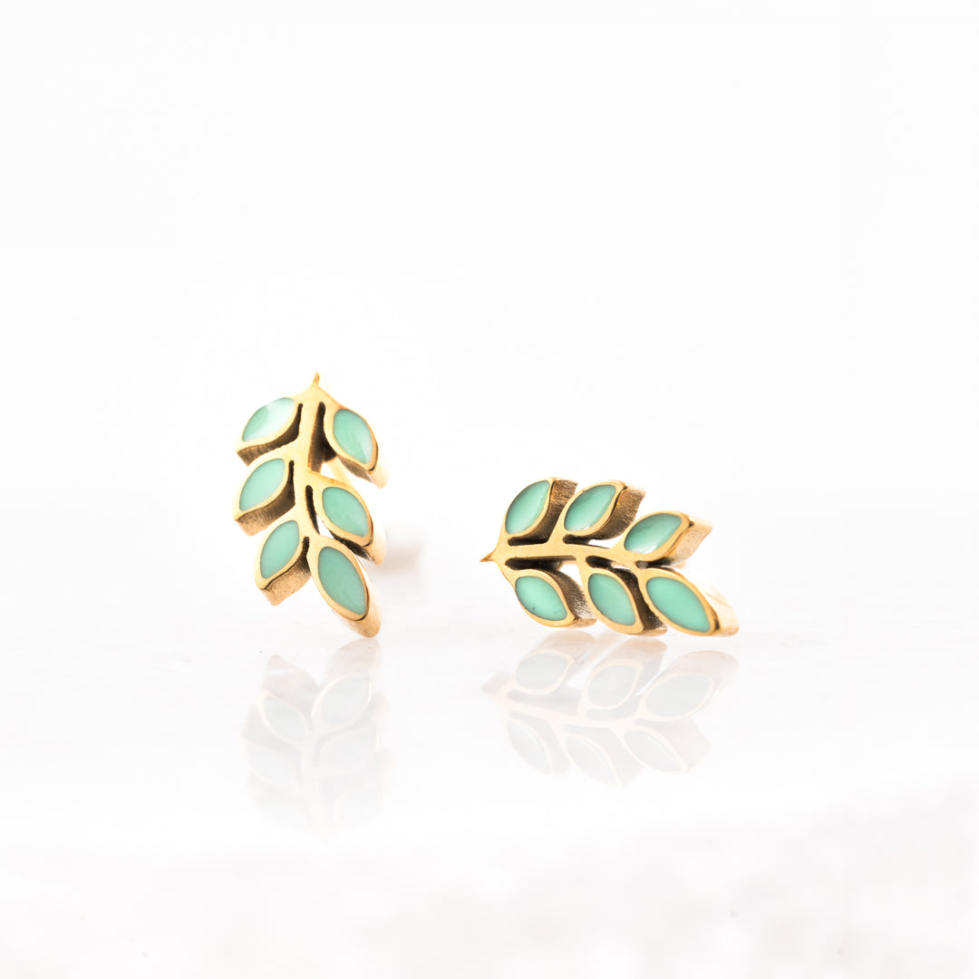 Rowen Stud Earrings in Mint