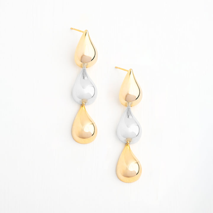 Fresh Beginnings Mixed Metal Drop Earrings