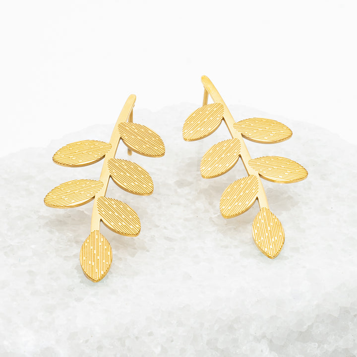Flourish Vine Leaf Earrings
