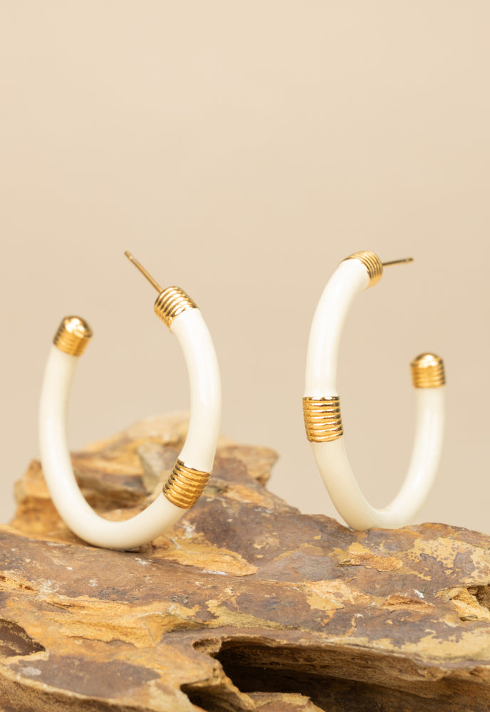 Radiate Hope Hoops in Ivory