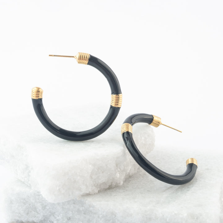 Radiate Hope Hoops in Black