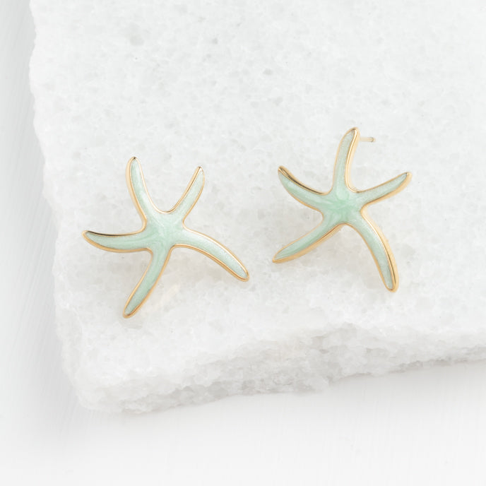 Starfish Hope Studs in Mint