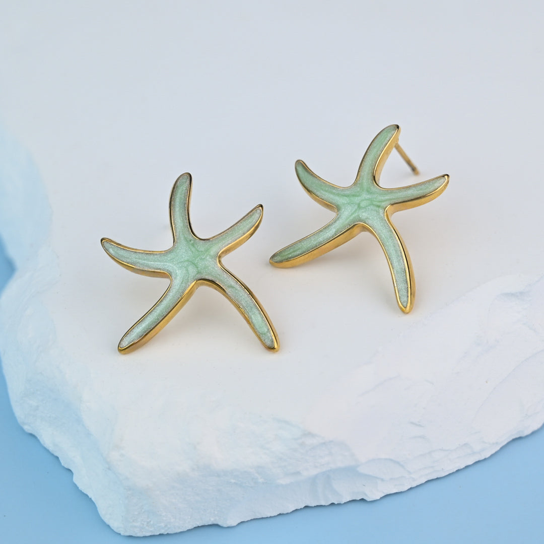 Starfish Hope Studs in Mint