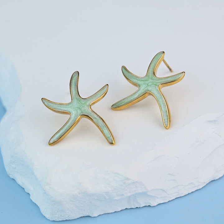 Starfish Hope Studs in Mint