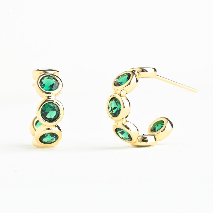 Jubilee Emerald Green Hoop Earrings