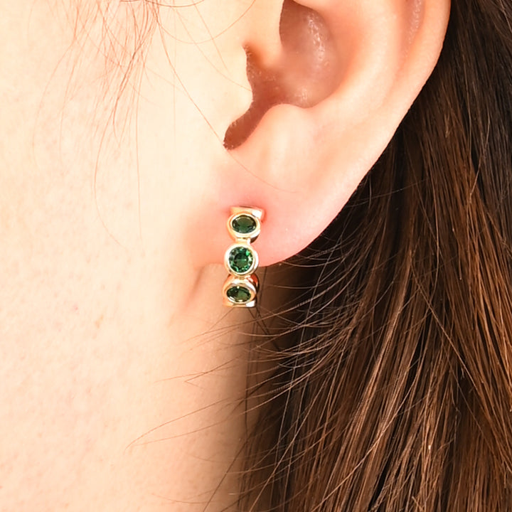 Jubilee Emerald Green Hoop Earrings