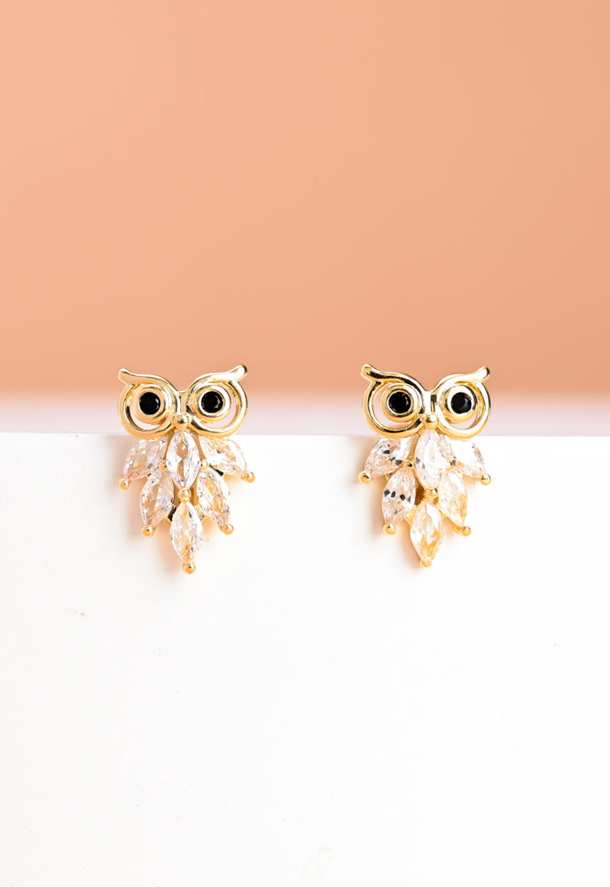 Owl Zircon Studs