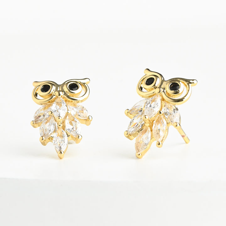 Owl Zircon Studs