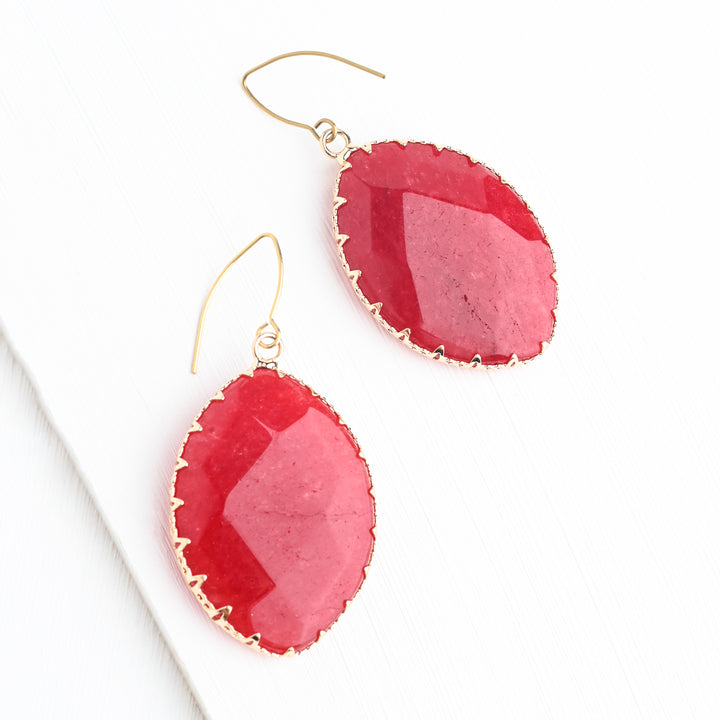 Radiant Light Crystal Earrings in Berry