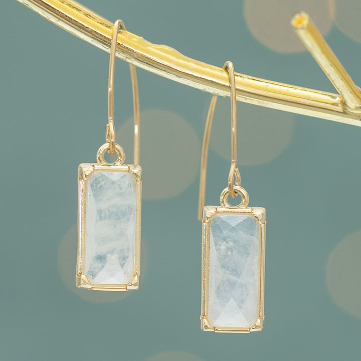 Moonlit Grace Earrings in Gold & Moonstone