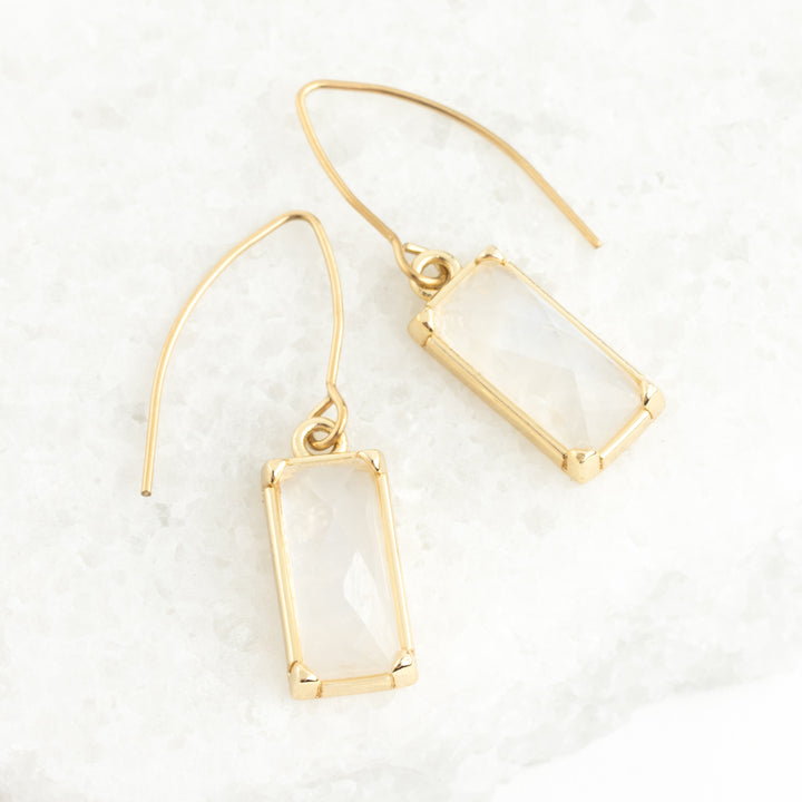 Moonlit Grace Earrings in Gold & Moonstone