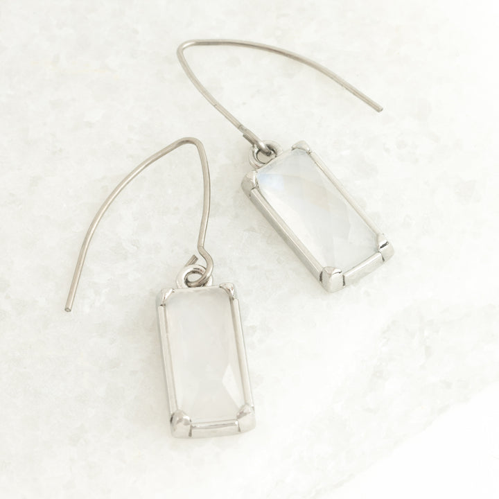 Moonlit Grace Earrings in Silver & Moonstone