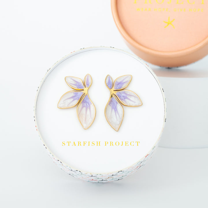 Fourish Lavender Leaf Earrings