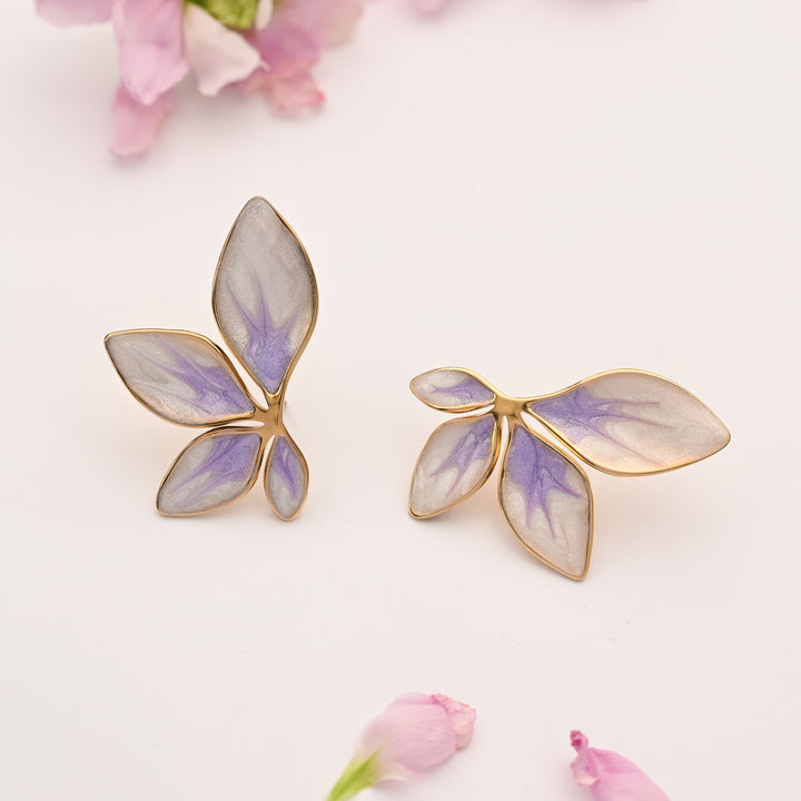 Fourish Lavender Leaf Earrings
