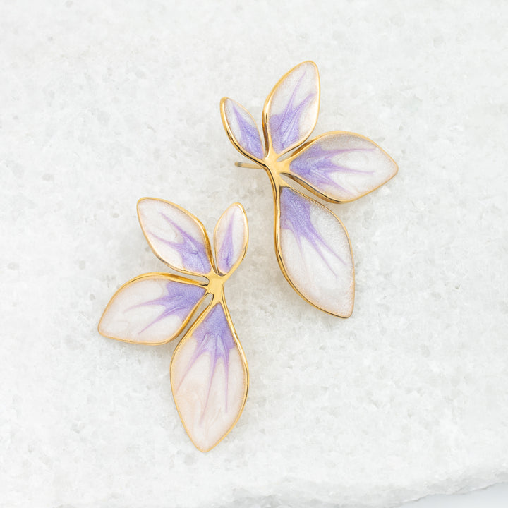 Fourish Lavender Leaf Earrings