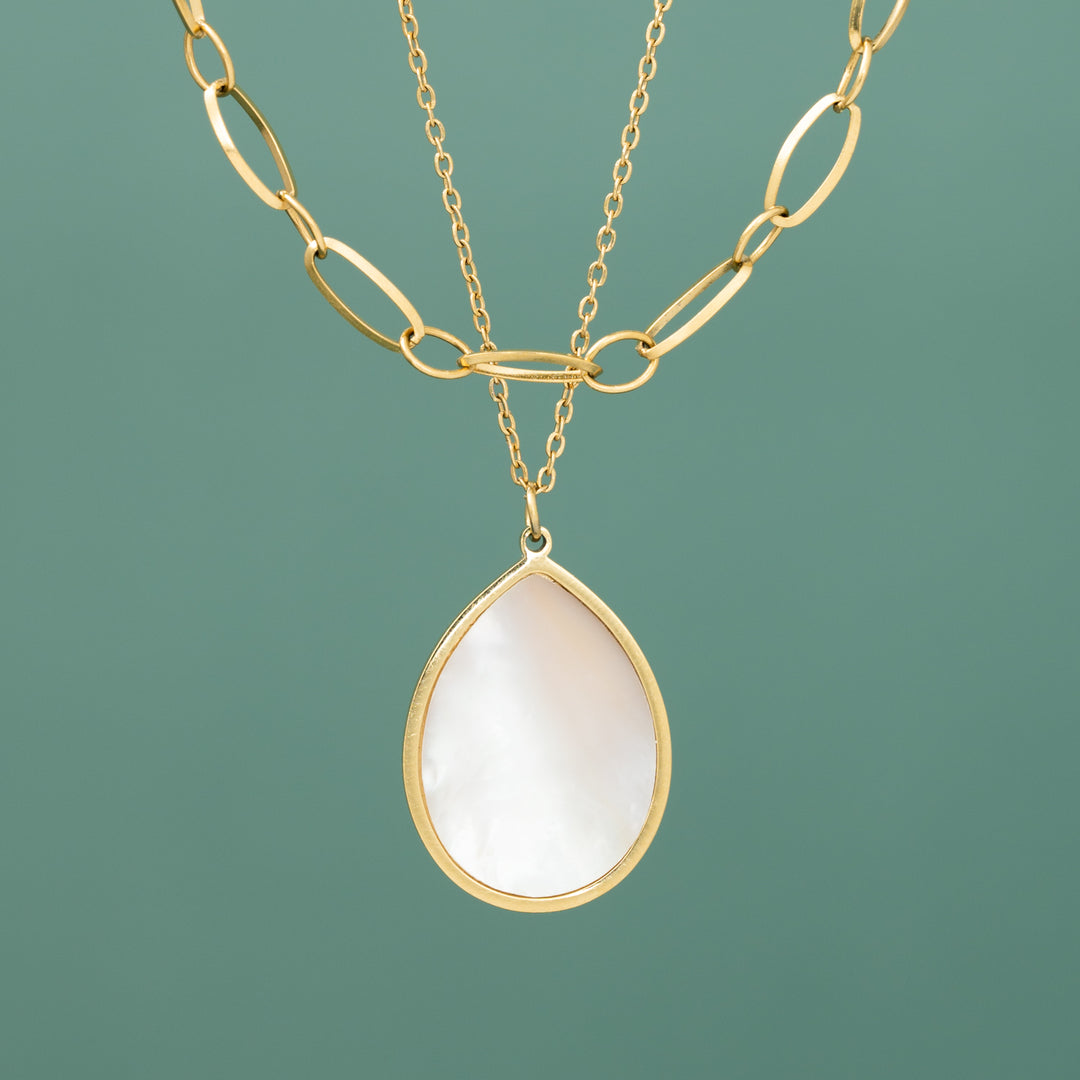 Holly Layered Mother-of-Pearl Necklaces