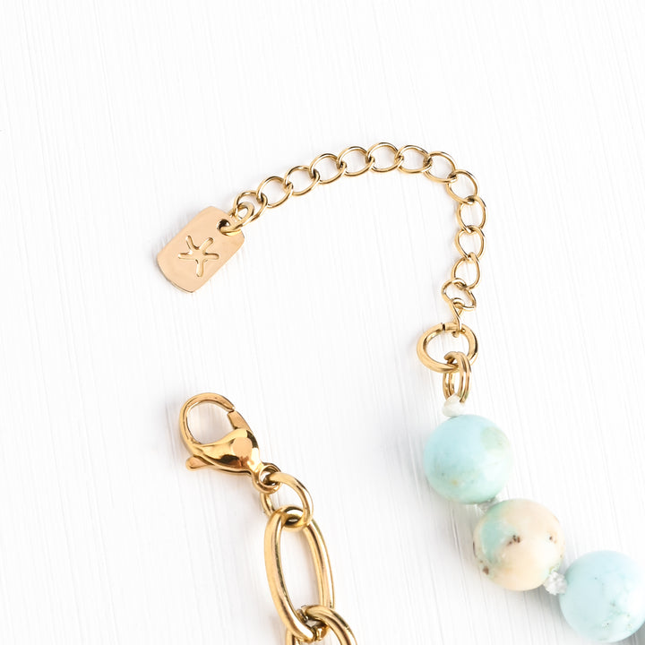 Amazing Grace Turquoise & Chain Necklace