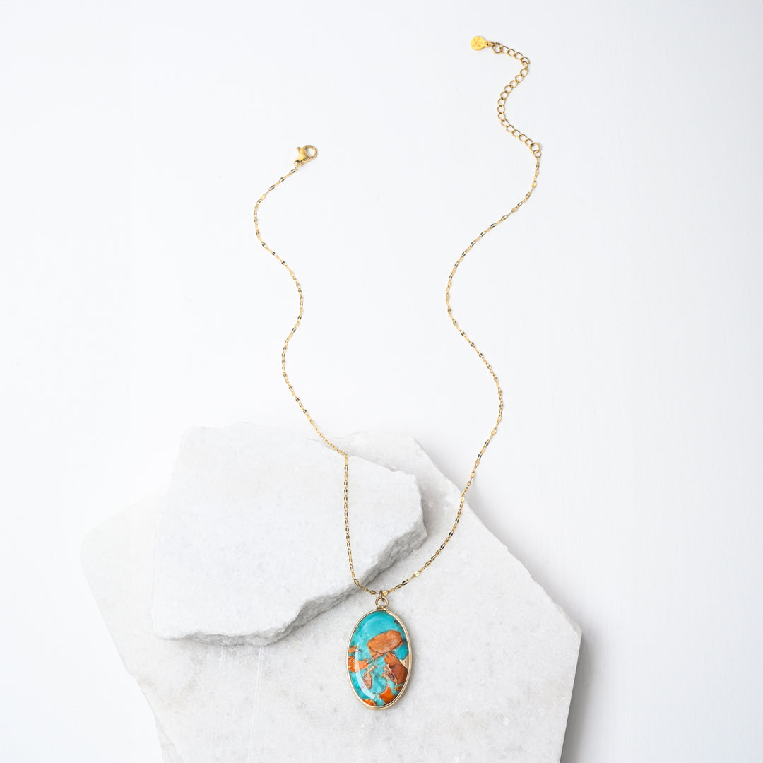 Sierra Bloom Turquoise Emperor Stone Necklace