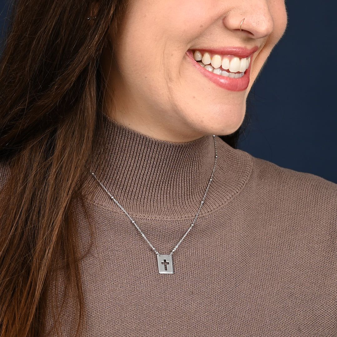 Sanctuary Sterling Silver Cross Necklace