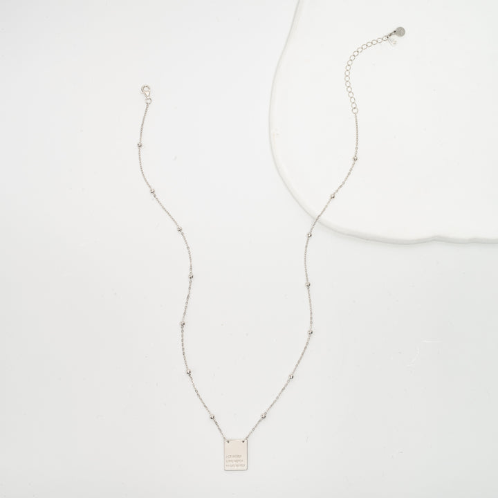 Act Justly Necklace in Sterling Silver