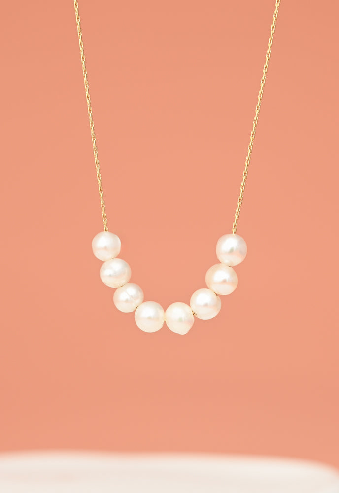 Harmony Pearl Cluster Necklace