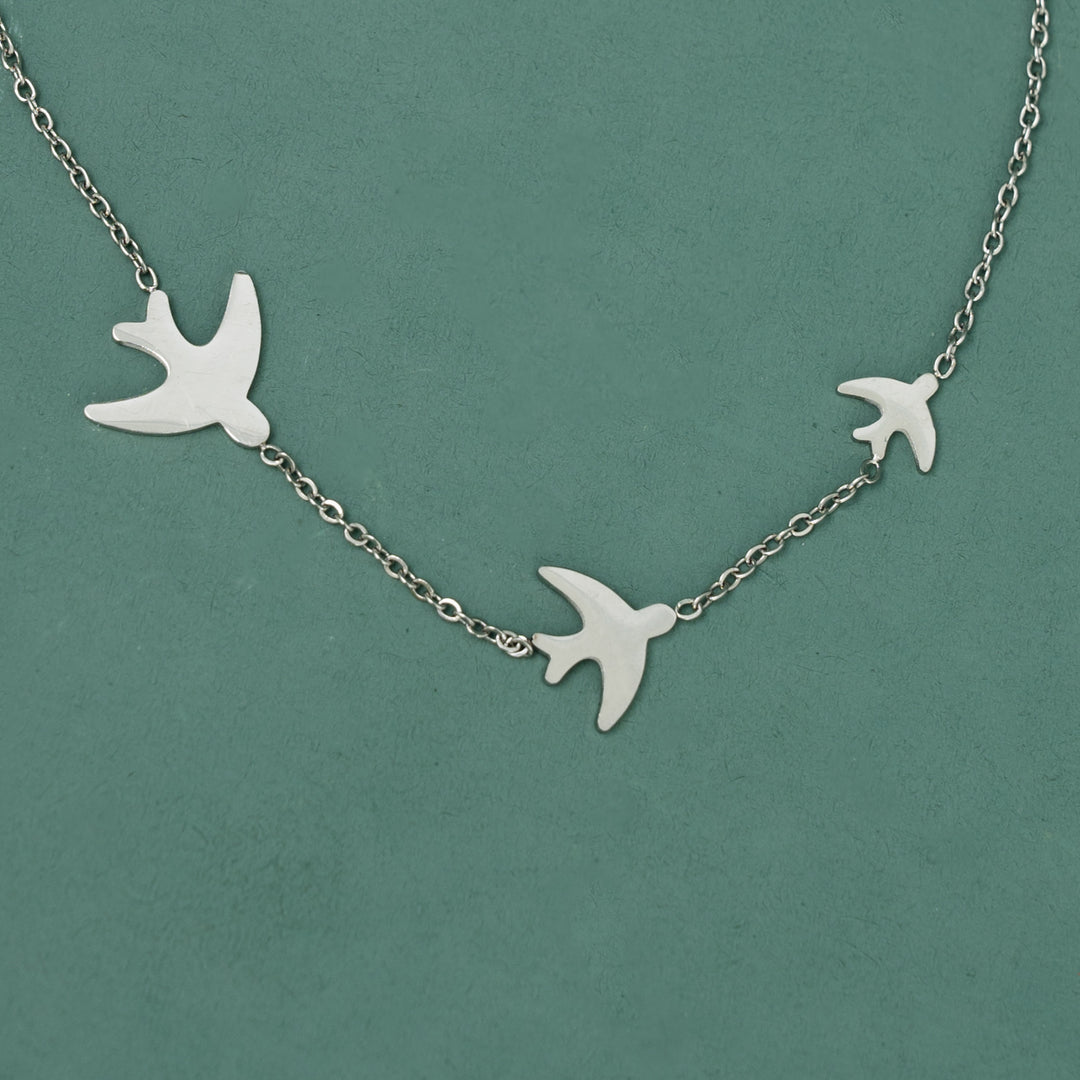 Sparrow Silver Necklace