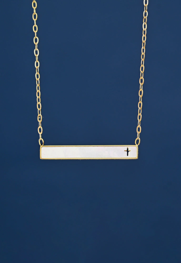 Lenore Cross Bar Necklace