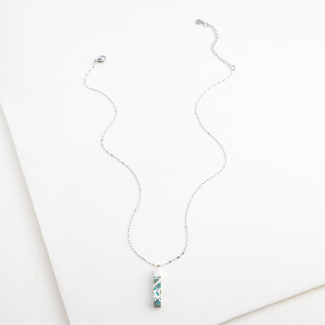 Brayden Turquoise Necklace in Silver