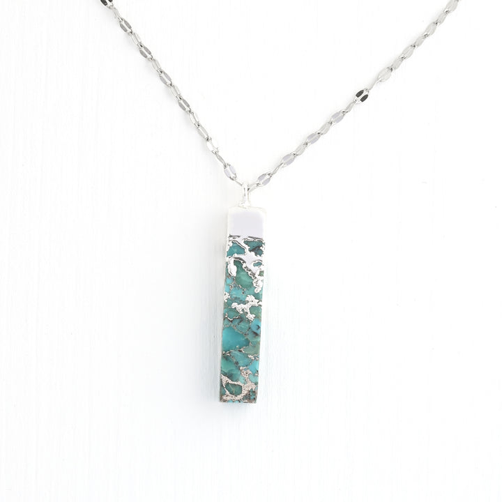 Brayden Turquoise Necklace in Silver