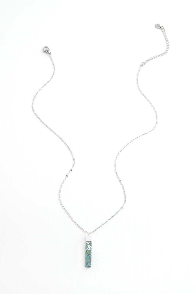 Brayden Turquoise Necklace in Silver