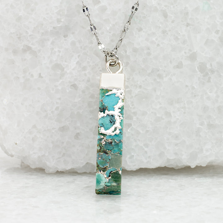 Brayden Turquoise Necklace in Silver