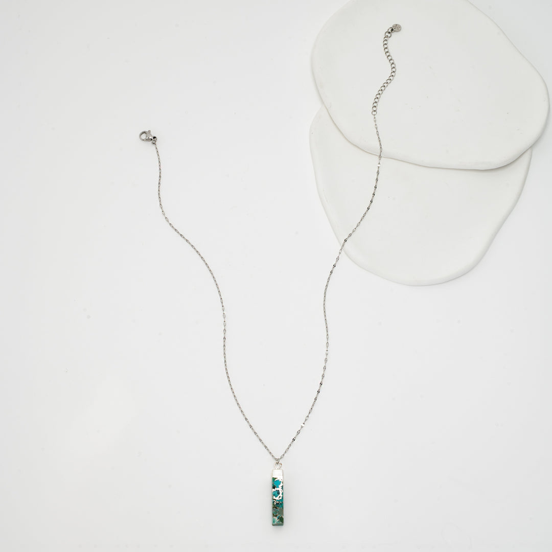 Brayden Turquoise Necklace in Silver