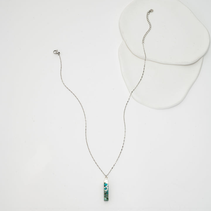 Brayden Turquoise Necklace in Silver