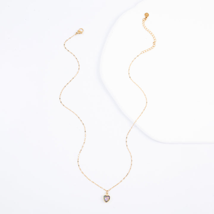 Wear Blue Gold Heart Necklace