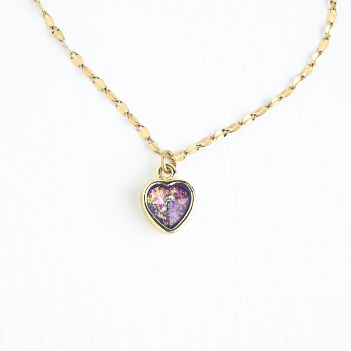 Wear Blue Gold Heart Necklace