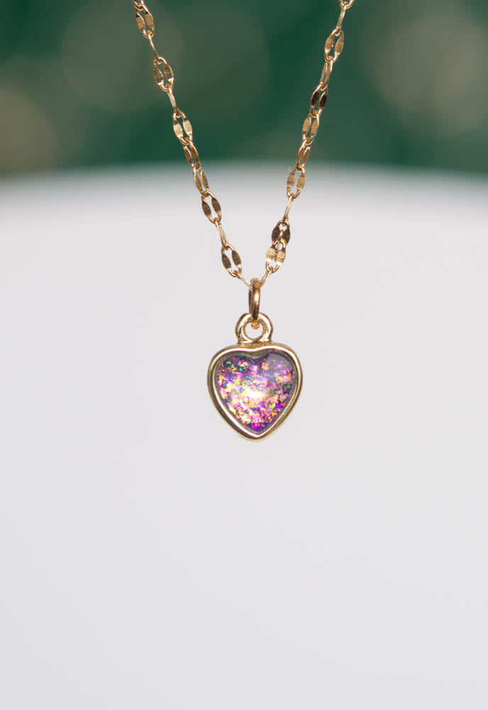 Wear Blue Gold Heart Necklace