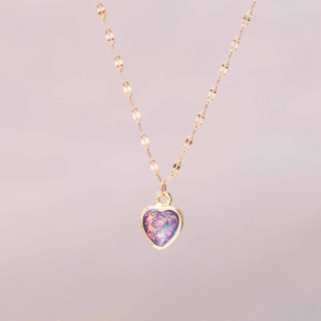 Wear Blue Gold Heart Necklace